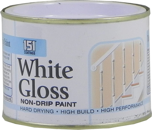 151 Coatings White Gloss Non-Drip Paint Tin 180ML