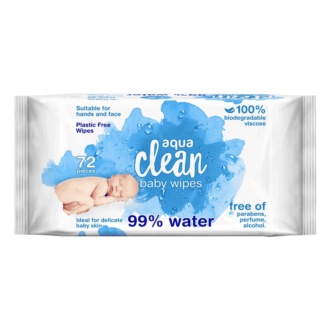 Aqua Clean Baby Wipes 72 Wipes
