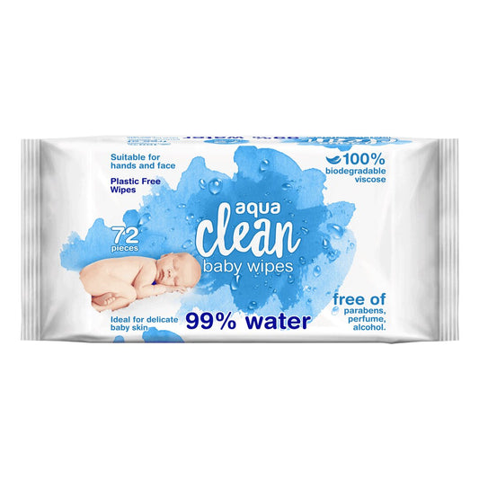 Aqua Clean Baby Wipes 72 Wipes