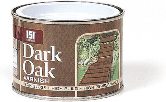 151 Coatings High Gloss Dark Oak Wood Varnish Tin 180ML