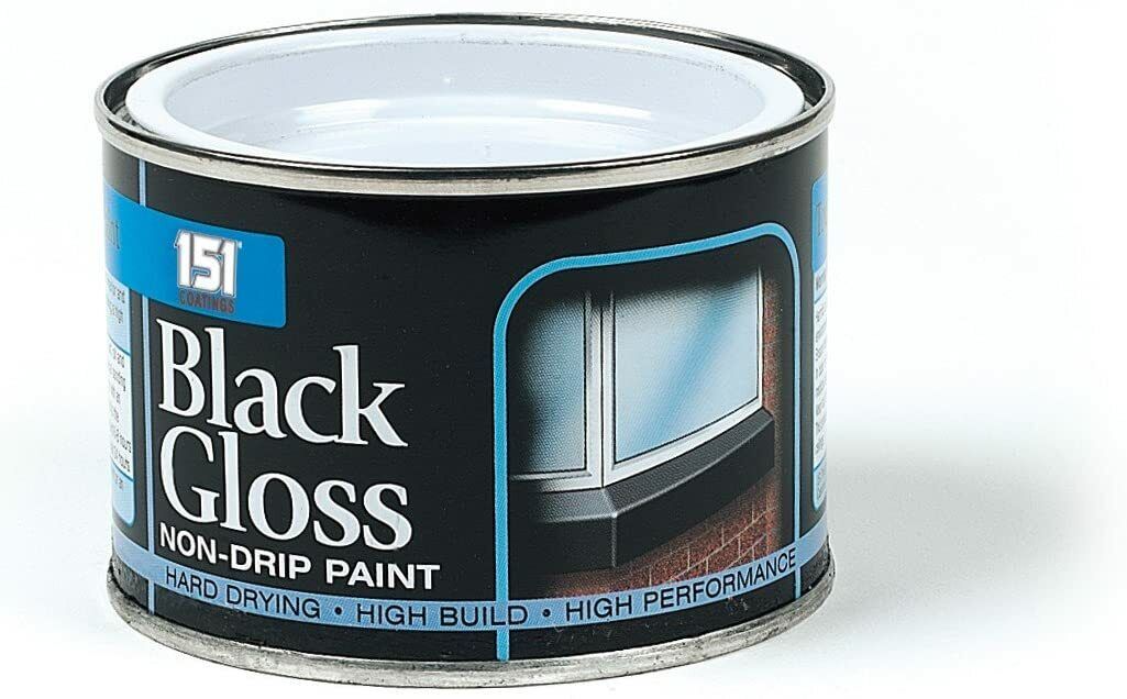 151 Coatings Black Gloss Non-Drip Paint Tin 180ML