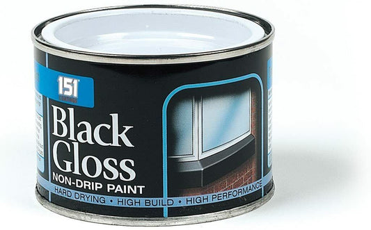 151 Coatings Black Gloss Non-Drip Paint Tin 180ML