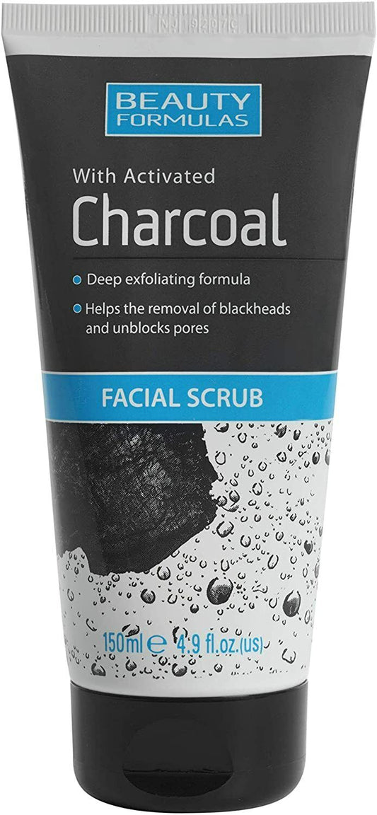 Beauty Formulas With Activated Charcoal Facial Scrub 150ml