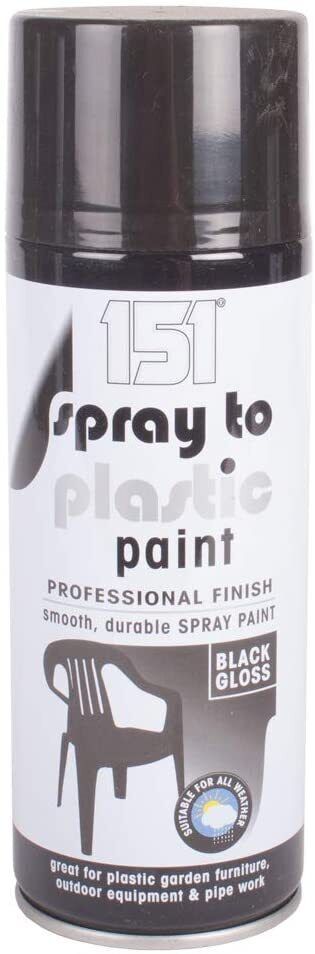 151 Black Gloss Professional Spray Paint For Plastic 400ML